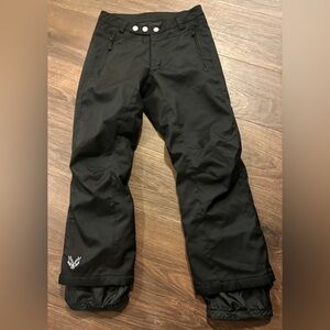 Kids Black Snow Pants